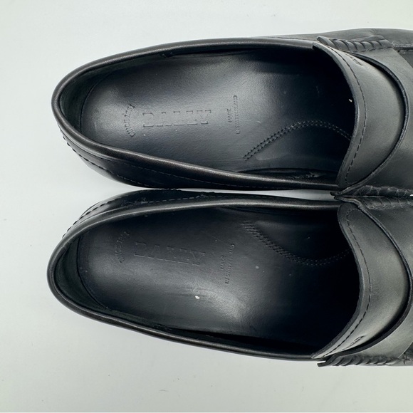 Bally Gabler Black Leather Moc Driving Loafer Size 9 D